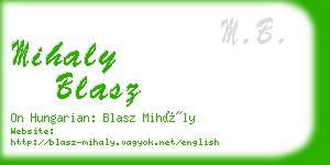 mihaly blasz business card